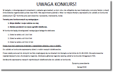 Dzień dziecka 2020